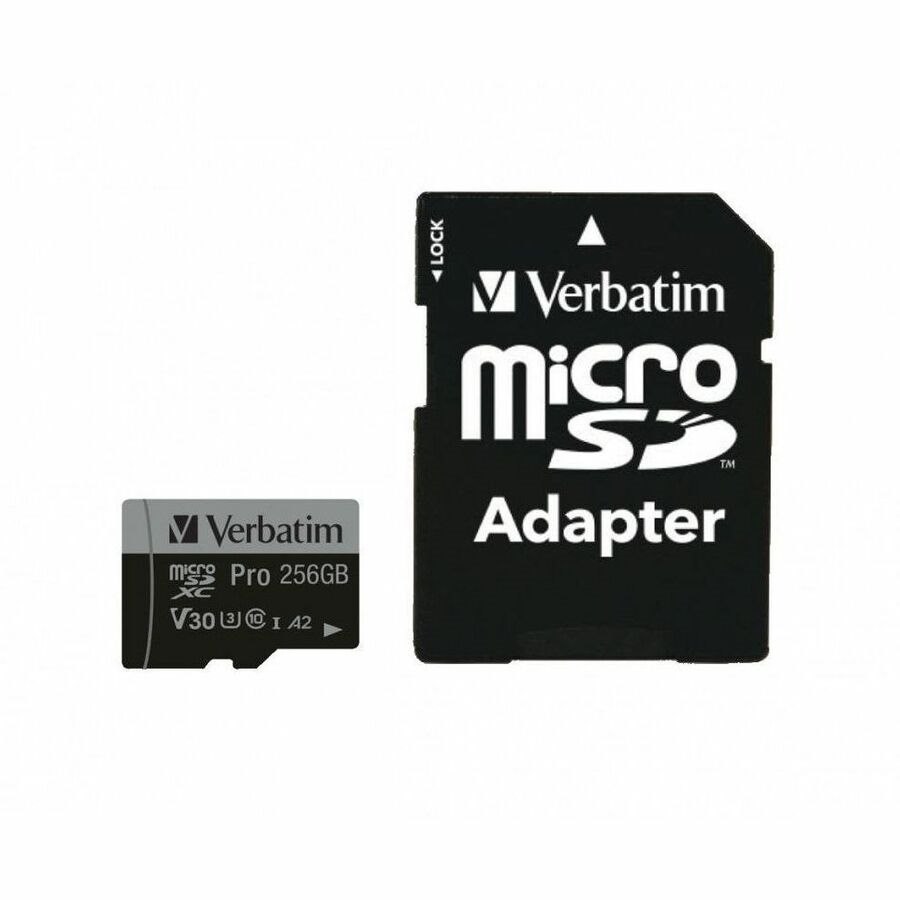 Verbatim Pro 256 GB Class 3/UHS-I (U3) V30 microSDXC