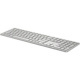HP 970 Keyboard - Wireless Connectivity - USB Type A, USB Type C, USB Interface - Silver