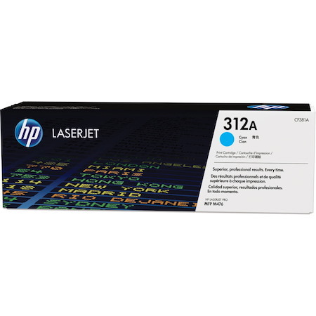 HP 312A (CF381A) Original Laser Toner Cartridge - Single Pack - Cyan - 1 Each