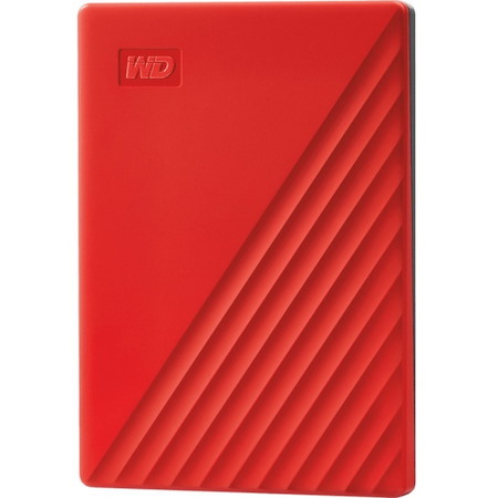 WD My Passport WDBPKJ0050BRD-WESN 5 TB Portable Hard Drive - External - Red
