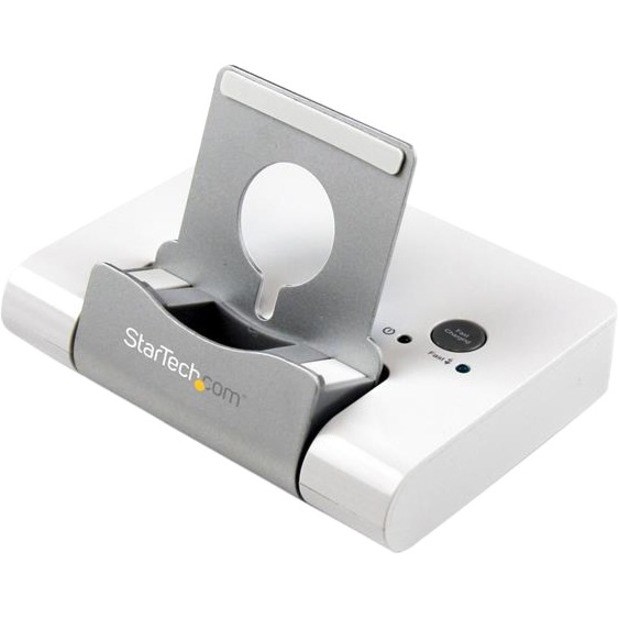 StarTech.com 3 Port USB 3.0 Hub for Laptops & Windows-based Tablets + Fast-Charge Port & Device Stand - White