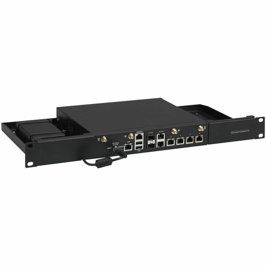 RACKMOUNT.IT LN-RACK 1U Monteerbaar in rek Plank voor Stroomvoorziening, Netwerkapparaat, Netwerkapparatuur - Gitzwart