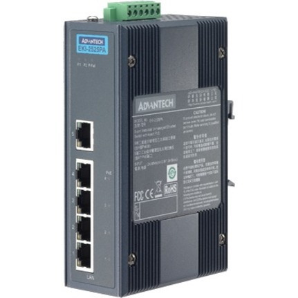 Advantech 5-port Switch with 4 port-PoE and 24/48 V DC Power Input