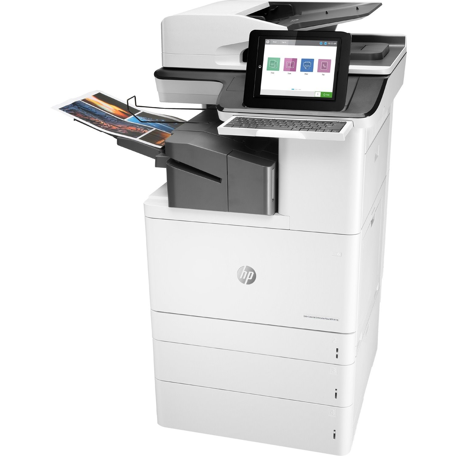 HP LaserJet Enterprise M776 M776zs Laser Multifunction Printer-Color-Copier/Fax/Scanner-46 ppm Mono/46 ppm Color Print-1200x1200 dpi Print-Automatic Duplex Print-200000 Pages-1750 sheets Input-Color Flatbed Scanner-600 dpi Optical Scan-Wireless LAN