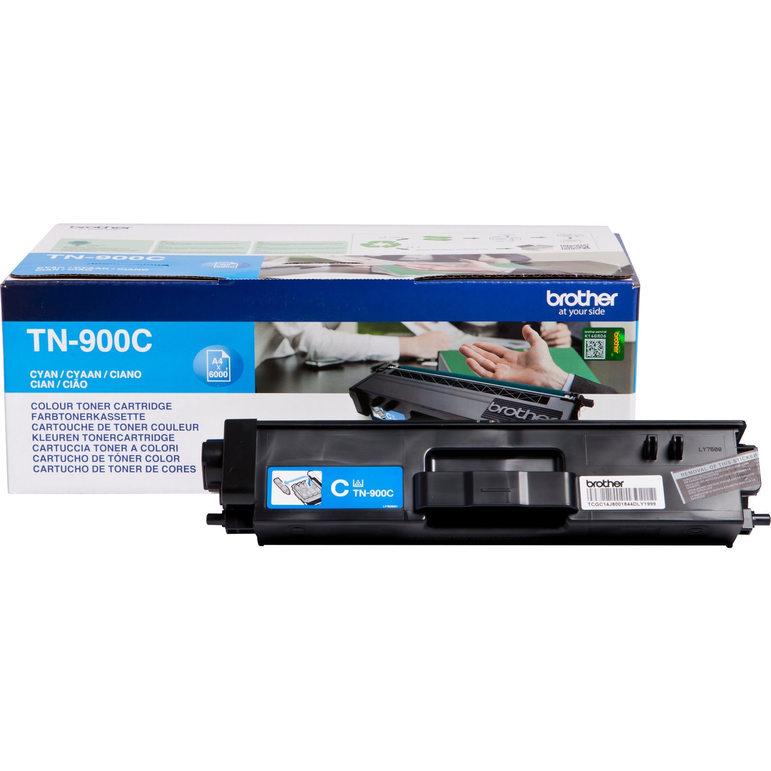 Brother TN900C Original Laser Toner Cartridge - Twin-pack - Cyan - 2 / Pack