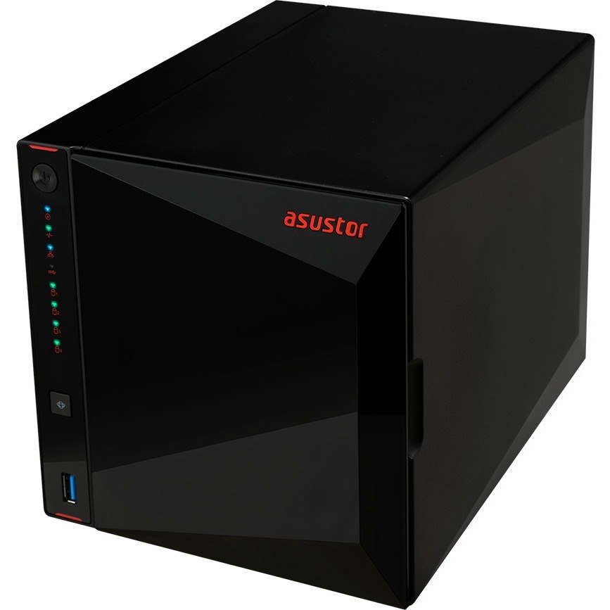 Asustor AS5304T - 4 Bay NAS, Intel Celeron Quad-Core, 2 2.5GbE Ports, 4GB RAM DDR4, Gaming Network Attached Storage, Personal Private Cloud (Diskless)