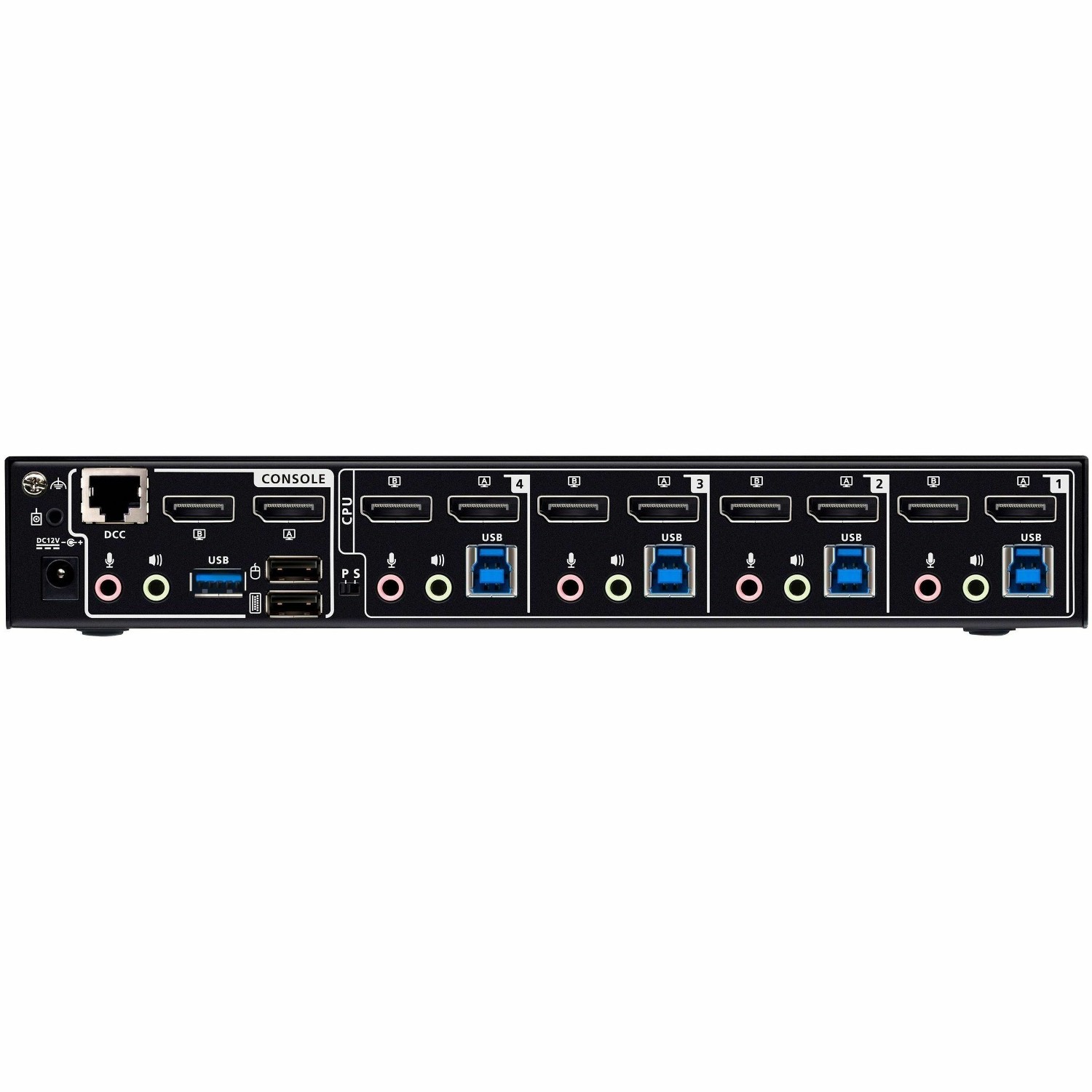 ATEN 4-Port USB 3.0 8K DisplayPort Dual-Display KVMP Switch (Cables included)