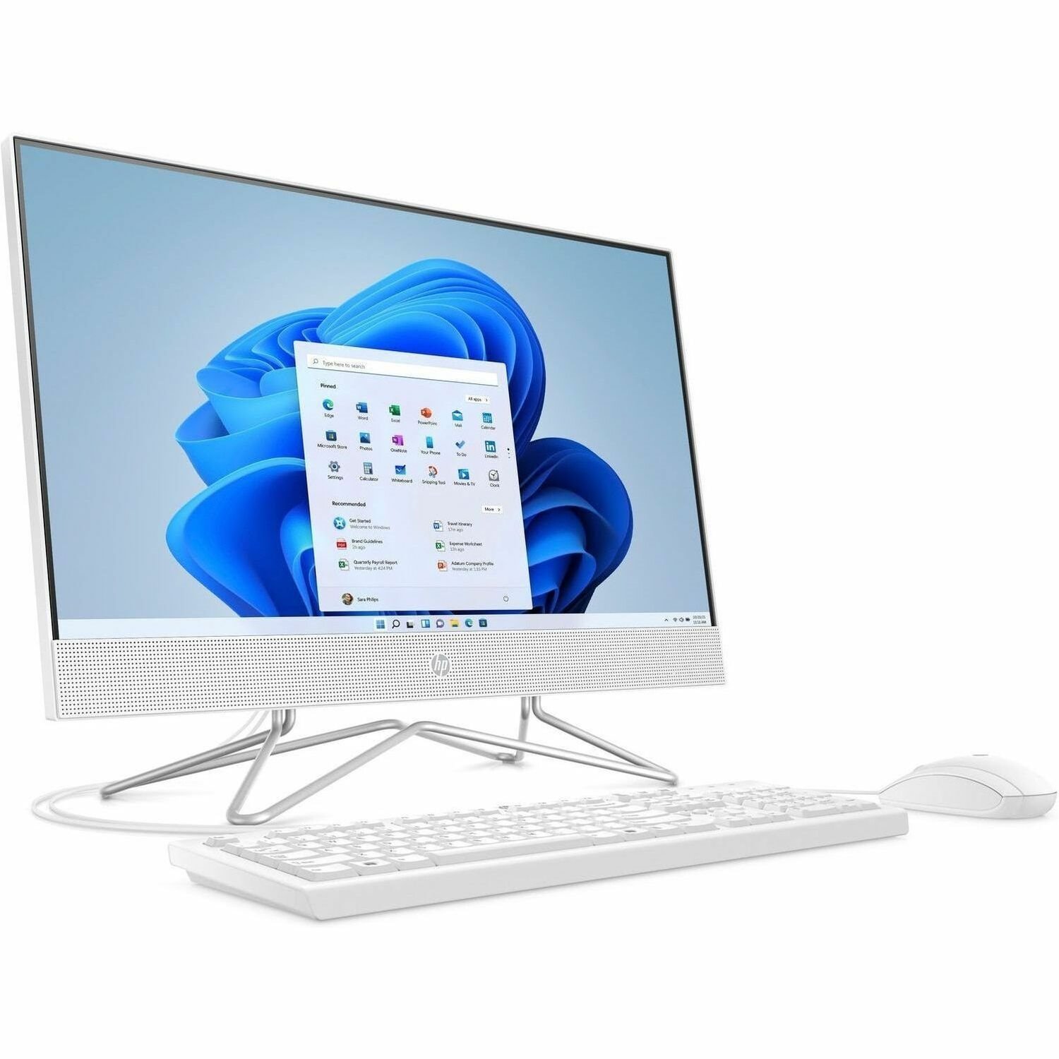 HP 24-df1000 24-df1139 All-in-One Computer - Intel Core i5 11th Gen i5-1135G7 - 8 GB - 512 GB SSD - 23.8" Full HD - Desktop - Snow White