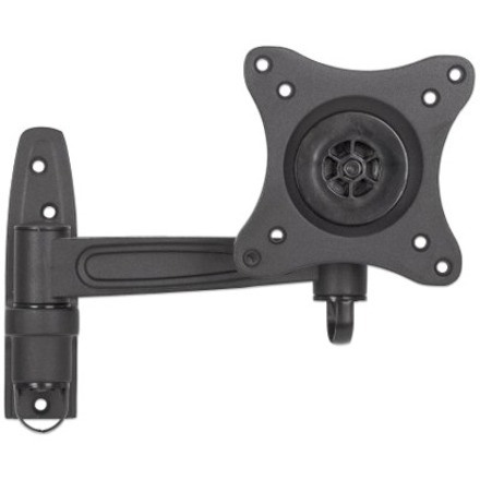 TV & Monitor Mount, Wall, Tilt and Swivel, 1 screen, Screen Sizes: 13-27" , Black, VESA 75x75 to 100x100mm, Max 15kg, Swivel with 2 pivots, Lifetime Warranty