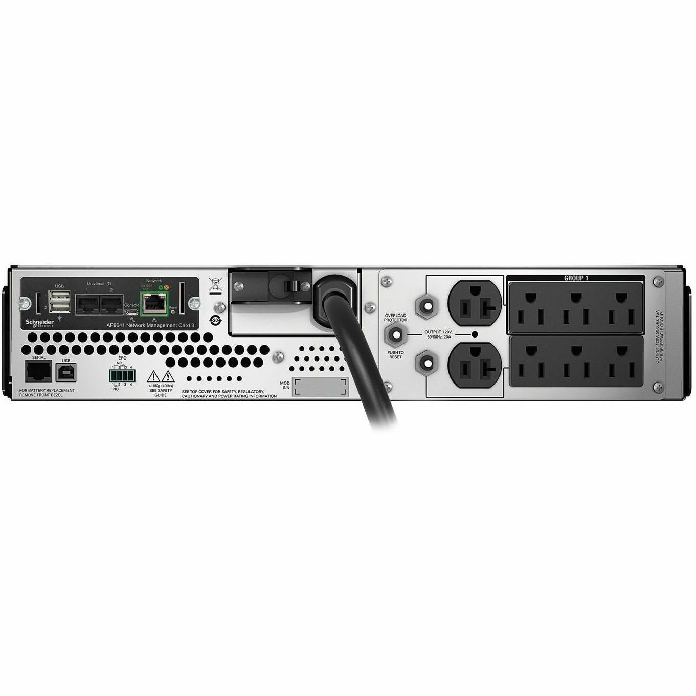 [TAA] APC Smart-UPS, Line Interactive, 3kVA, Rackmount 2U, 120V, 6 NEMA 5-15R+2 NEMA 5-20R outlets, Network Card, AVR, LCD, TAA