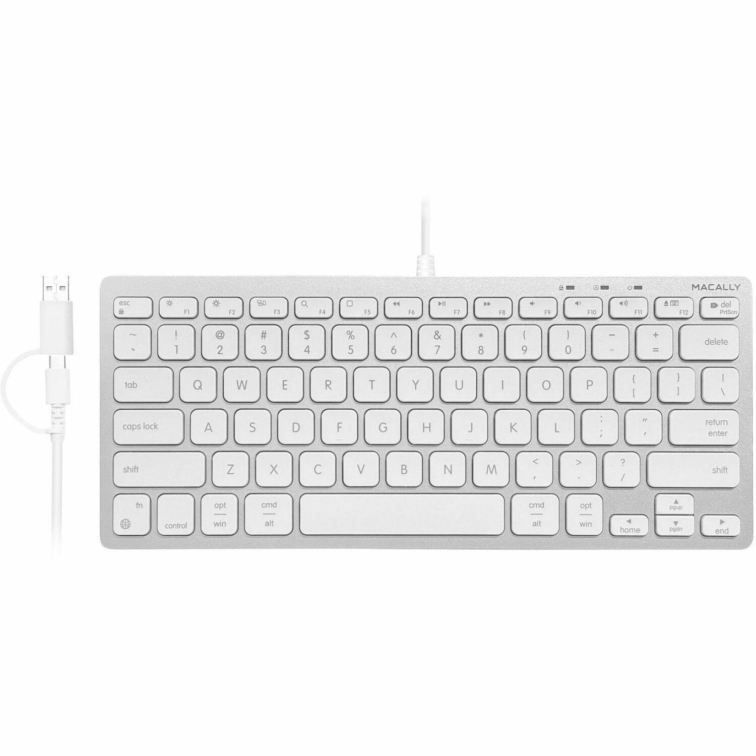 Macally Wired Usb-C Usb-A Mac Keyboard