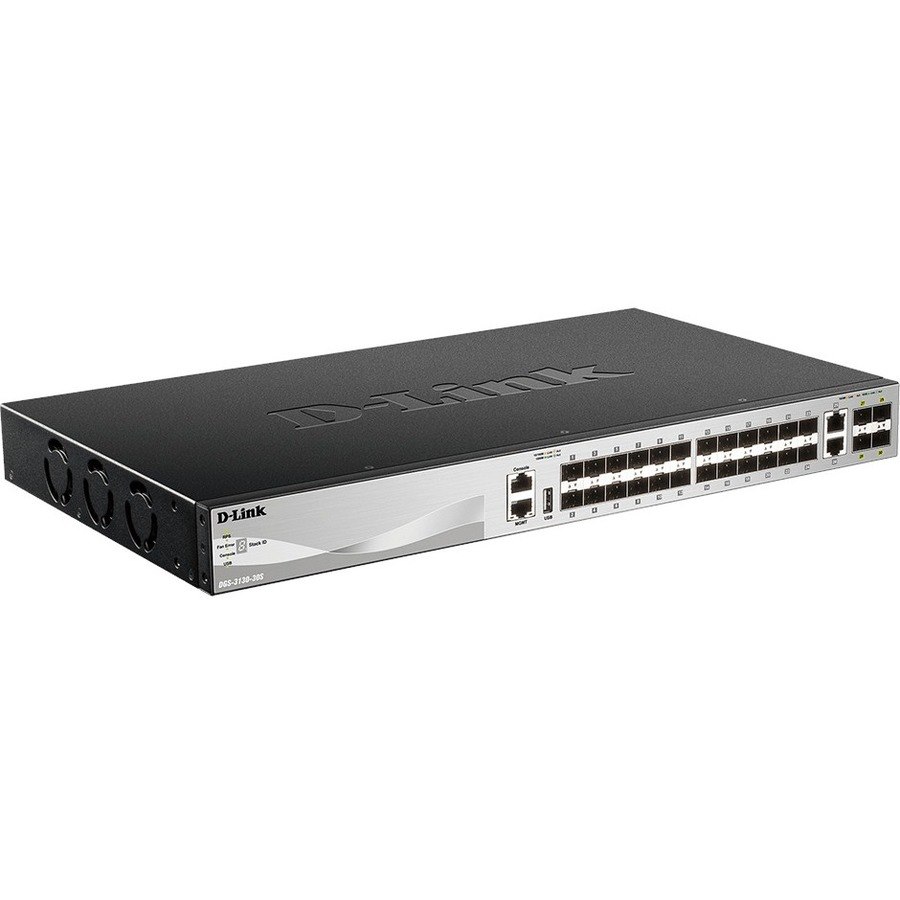 D-Link DGS-3130 DGS-3130-30S 2 Poorten Beheer mogelijk Ethernetswitch - Gigabit Ethernet, 10Gigabit Ethernet - 1000Base-X, 10GBase-T, 10GBase-X