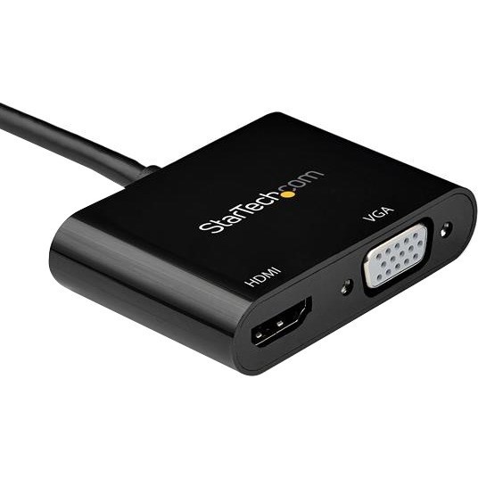 StarTech.com Mini DisplayPort to HDMI VGA Adapter - mDP 1.2 HBR2 to HDMI 2.0 4K 60Hz or VGA Video Monitor Converter - TB2 Compatible