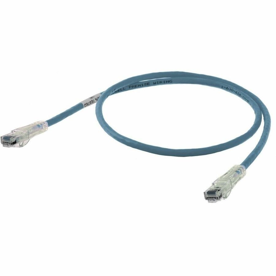 Hubbell Premise Wiring Patch Cord, NextSpeed, Cat6A, SecureBoot, Blue, 20' Length