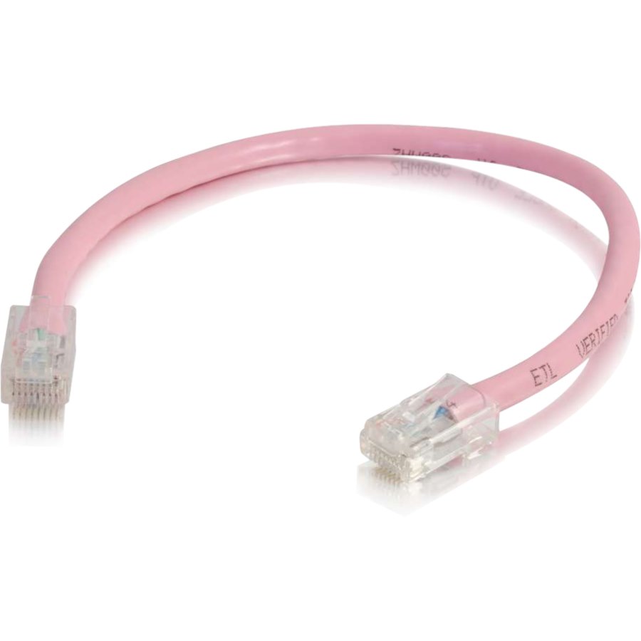 C2G 6in Cat6 Non-Booted Unshielded (UTP) Network Patch Cable - Pink