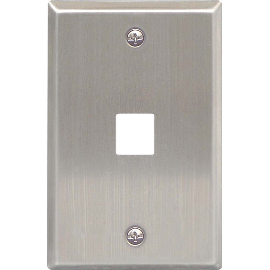 ICC Classic Stainless Steel Faceplate with 1 Port for EZ/HD Style in Single Gang