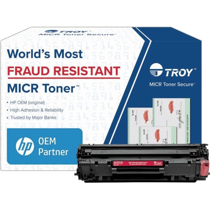 Troy Toner Secure Original MICR High Yield Laser Toner Cartridge CF283X - Black - 1 Pack