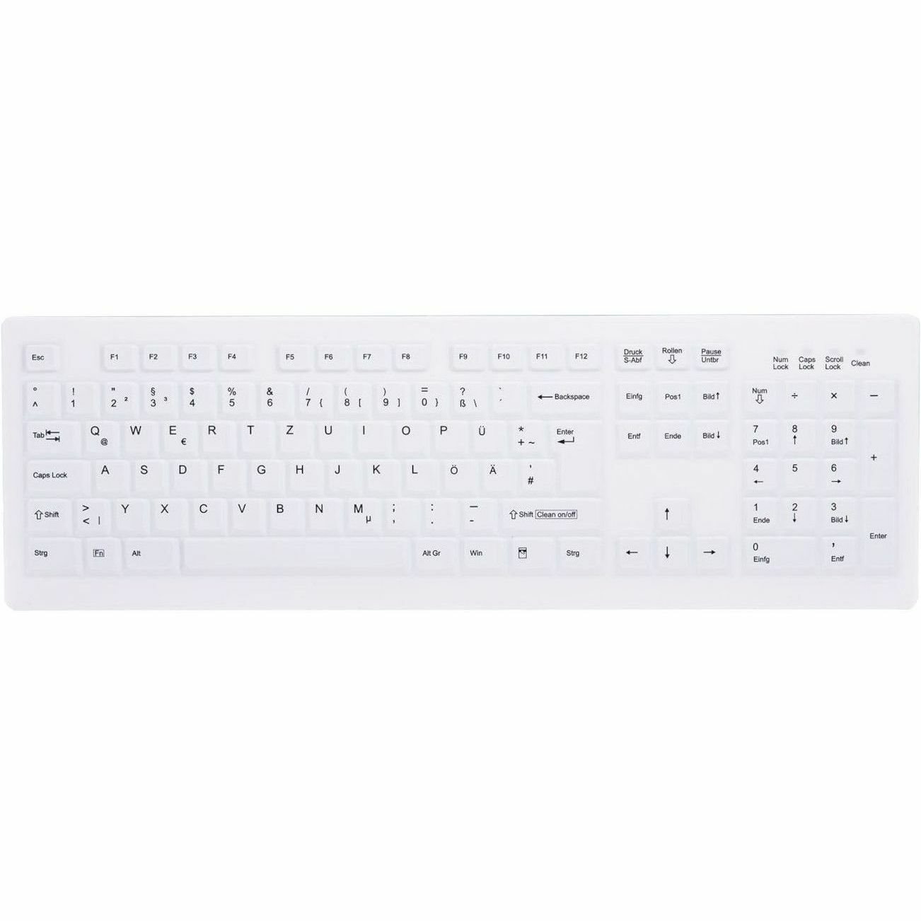 Active Key Keyboard - Cable Connectivity - USB 1.1 Interface - English (UK) - White