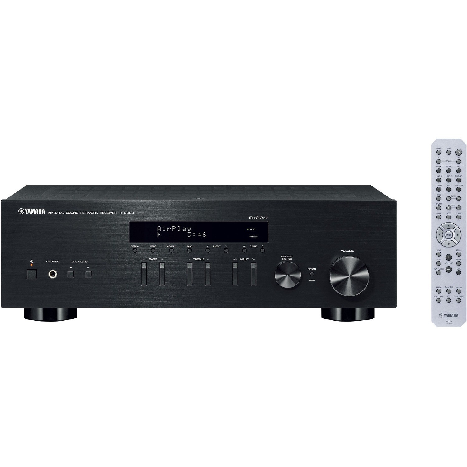 YAMAHA R-N303BL Stereo Receiver with Wi-Fi, Bluetooth & Phono