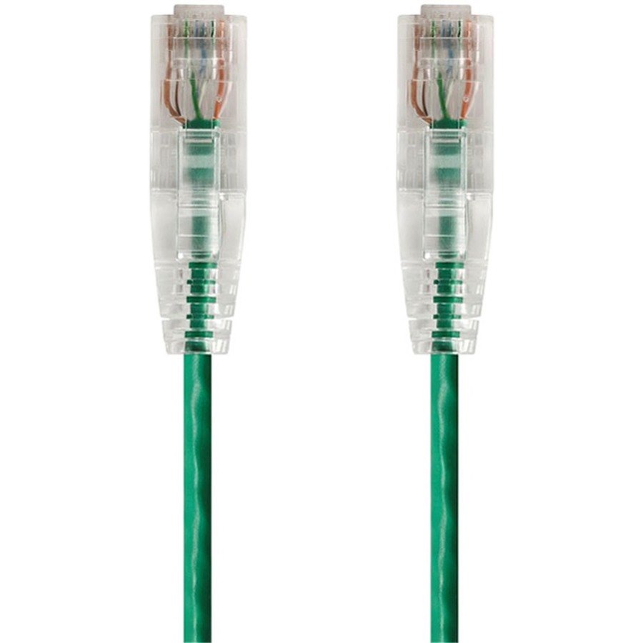 Monoprice SlimRun Cat6 28AWG UTP Ethernet Network Cable, 5ft Green