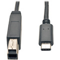 Eaton Tripp Lite Series USB-C to USB-B Cable (M/M) - USB 3.2, Gen 2 (10 Gbps), Thunderbolt 3 Compatible, 3 ft. (0.91 m)