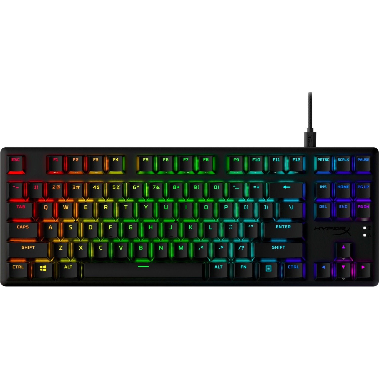 HyperX Alloy Origins Core Gaming Keyboard - Cable Connectivity - USB 2.0 Interface - RGB LED - English (US) - Black