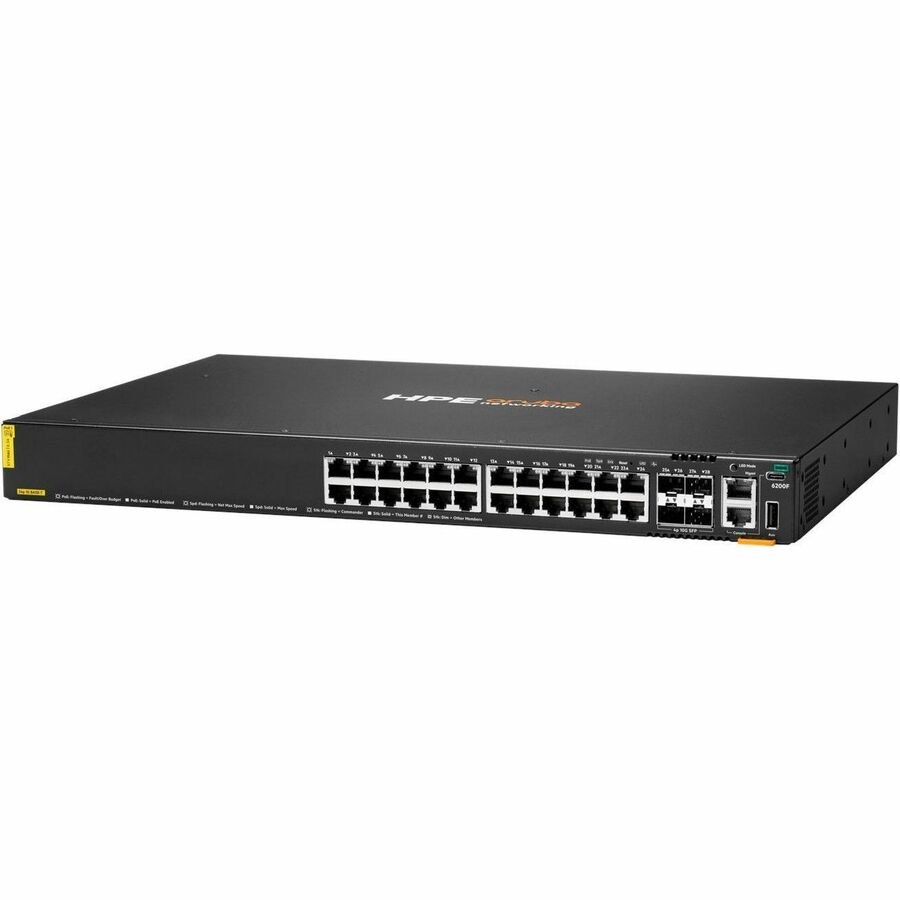 Aruba CX 6200F 24G Class 4 PoE 4SFP+ 370W Switch