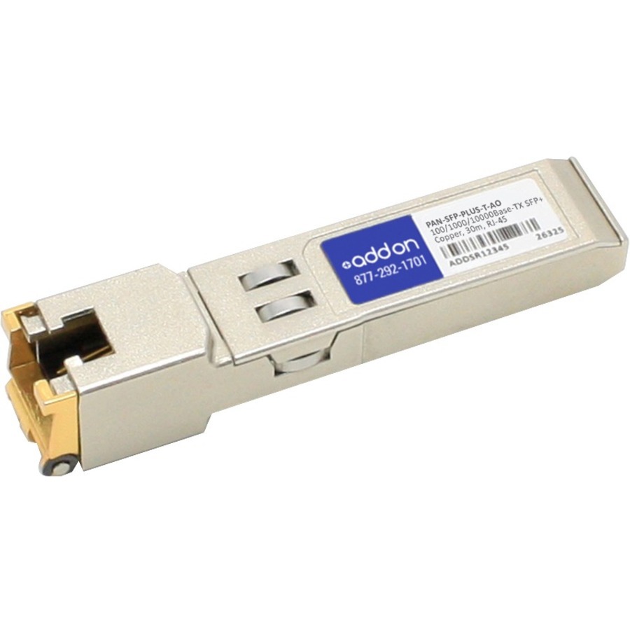 AddOn SFP+ - 1 x RJ-45 10GBase-TX Auto-negotiation LAN - 1 - TAA Compliant
