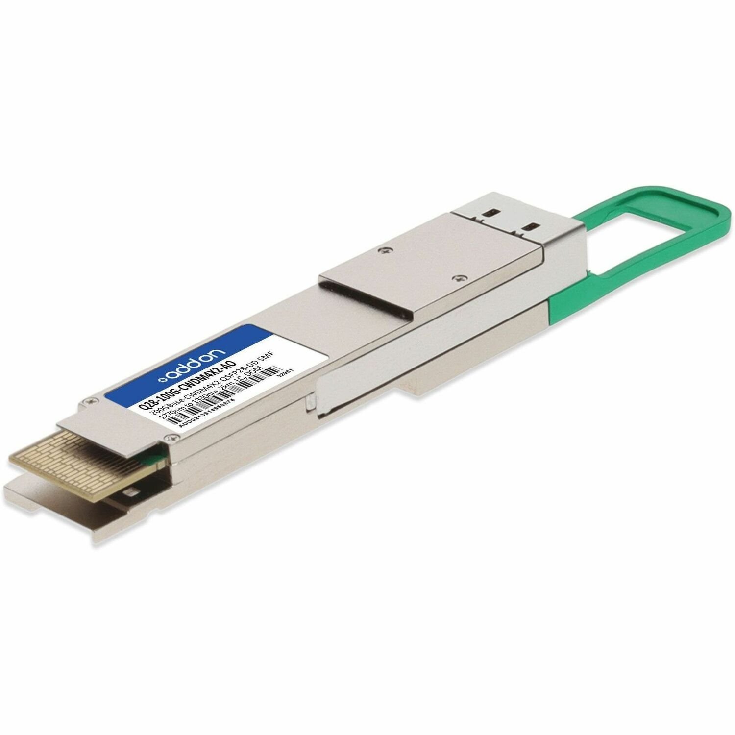 AddOn MSA and TAA 2x100GBase-CWDM4 QSFP28-DD Transceiver (SMF, 1270nm to 1330nm, 2km, CS, DOM)