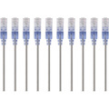 Monoprice 10-Pack, SlimRun Cat6A Ethernet Network Patch Cable, 14ft Gray