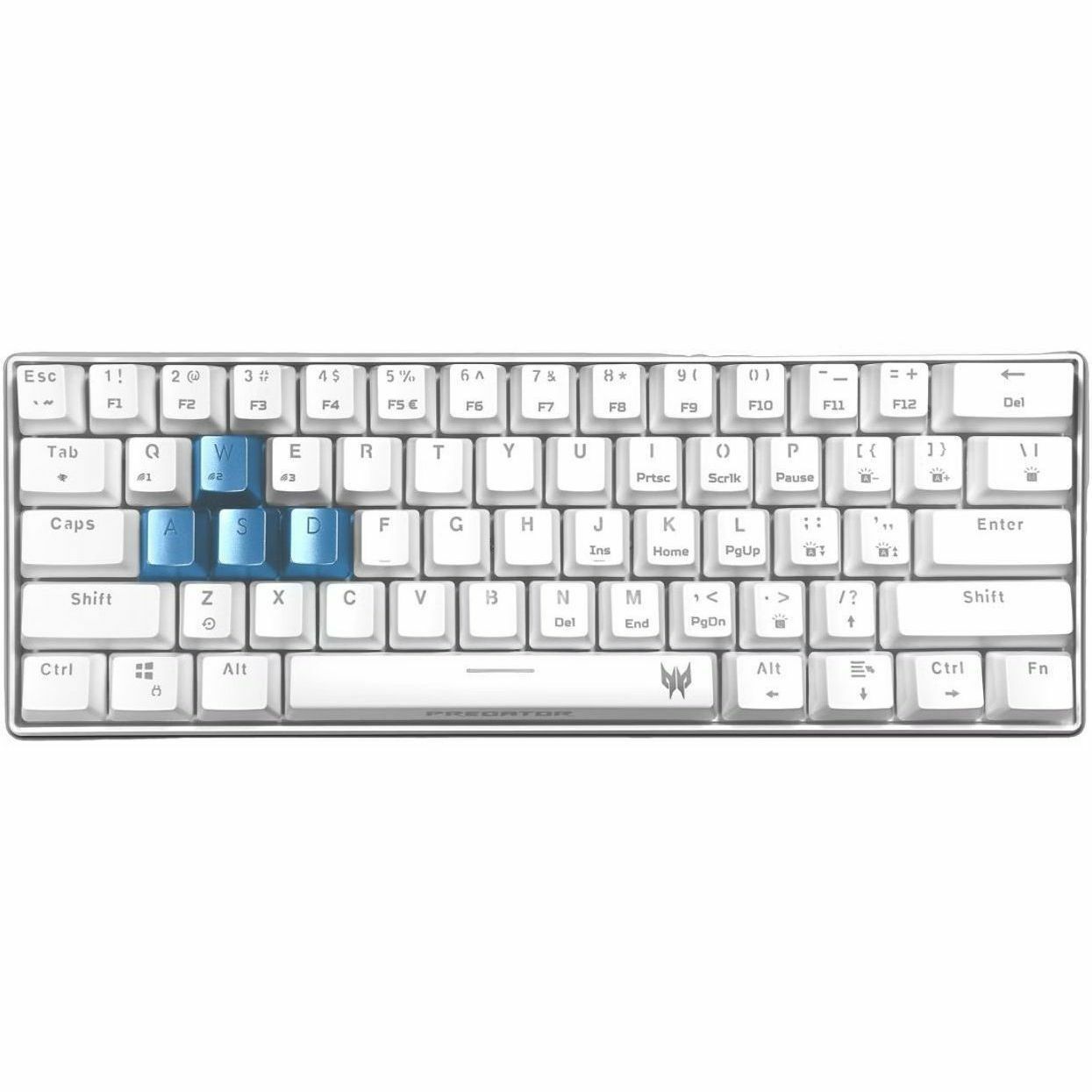 Predator Aethon PKR200 Gaming Keyboard - Tenkeyless - Wired/Wireless Connectivity - USB Interface - English (UK) - White