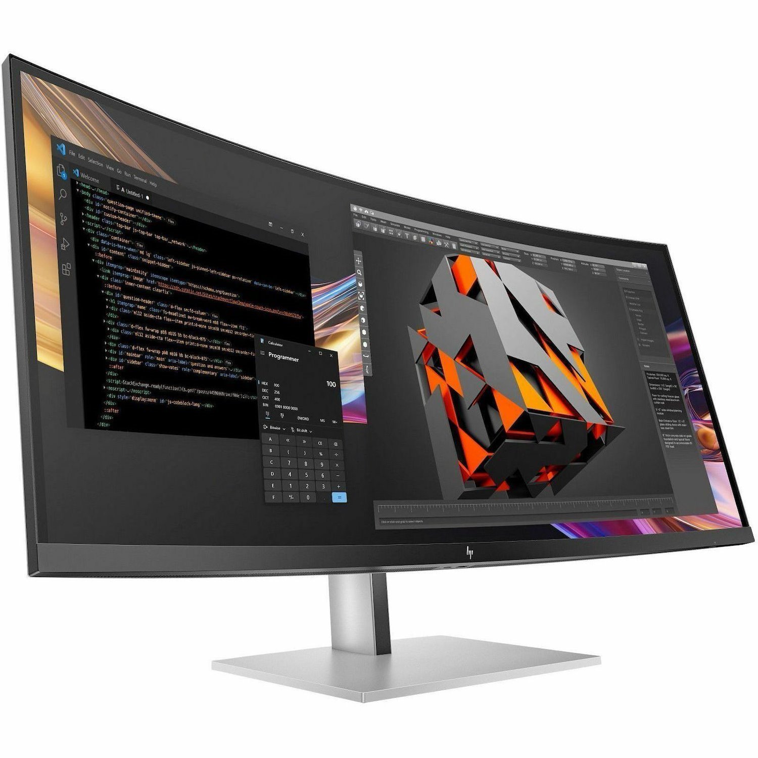 HP S7 Pro 738Pu WQHD+ TB4 MNTR 37.5In WQHD 3840X16001 Dhdmi/Usb