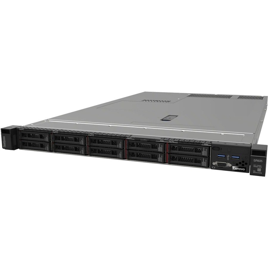 Lenovo ThinkSystem SR635 7Y99A039NA 1U Rack Server - 1 x AMD EPYC 7203P 2.80 GHz - 32 GB RAM - 12Gb/s SAS Controller