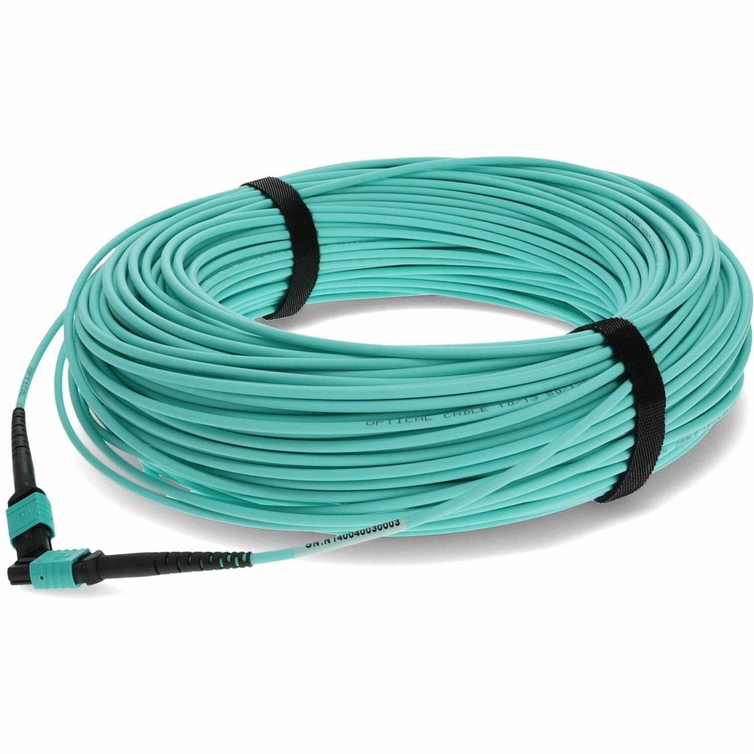 AddOn 80m MPO/UPC to MPO/UPC Aqua OM4 OFNR (Riser-Rated) 12-Strand Fiber Patch Cable