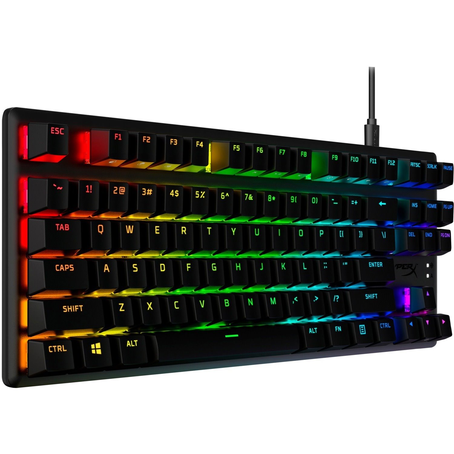 HyperX Alloy Origins Core Rugged Gaming Keyboard - Cable Connectivity - USB Type C Interface - RGB LED - English (US) - Black