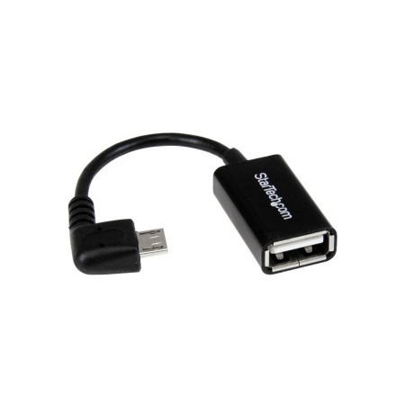StarTech.com 5in Right Angle Micro USB to USB OTG Host Adapter M/F