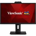 ViewSonic VG2440V 24 Inch 1080p IPS Video Conferencing Monitor with Integrated 2MP Camera, Microphone, Speakers, Eye Care, Ergonomic Design, HDMI DisplayPort VGA Inputs for Home and Office