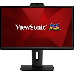 ViewSonic VG2440V 24 Inch 1080p IPS Video Conferencing Monitor with Integrated 2MP Camera, Microphone, Speakers, Eye Care, Ergonomic Design, HDMI DisplayPort VGA Inputs for Home and Office