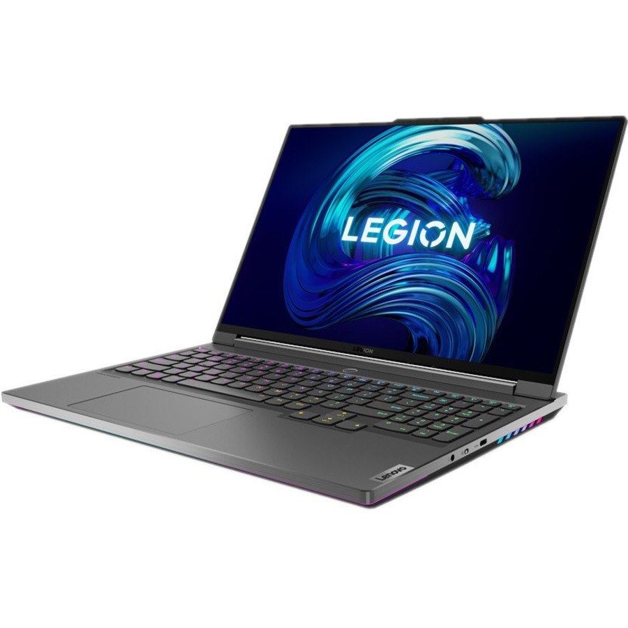 Lenovo Legion 7 16IAX7 82TD0008US 16" Gaming Notebook - WQXGA - Intel Core i9 12th Gen i9-12900HX - 32 GB - 2 TB SSD - English (US) Keyboard - Storm Gray, Black