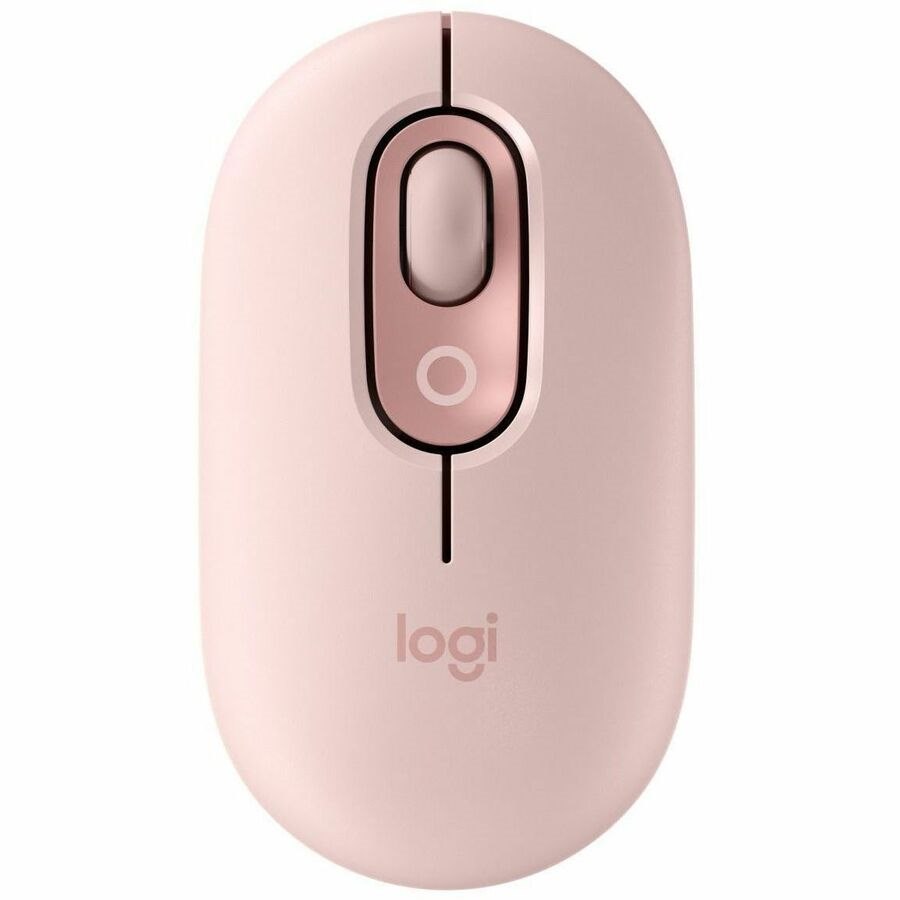 Logitech POP Mouse Mouse - Bluetooth - Optical - 4 Button(s) - Rose