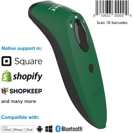 SocketScan® S730, 1D Laser Barcode Scanner, Green