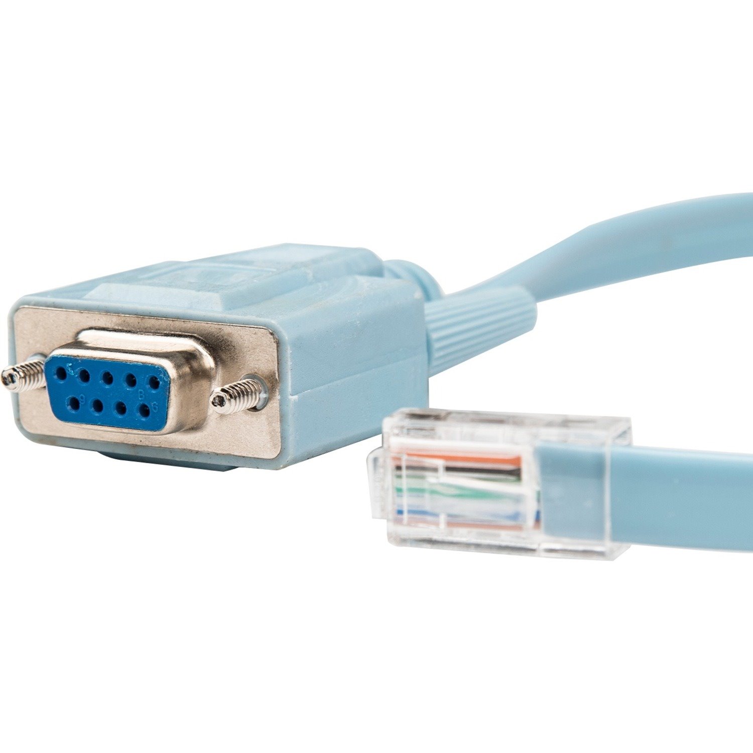 Rocstor Premium 6 ft Cisco&reg; console router cable - RJ45 (m) - DB9 (f) - RJ-45 Male Network - DB-9 Female Serial - Blue - Blue Cisco Router Cable - M/F