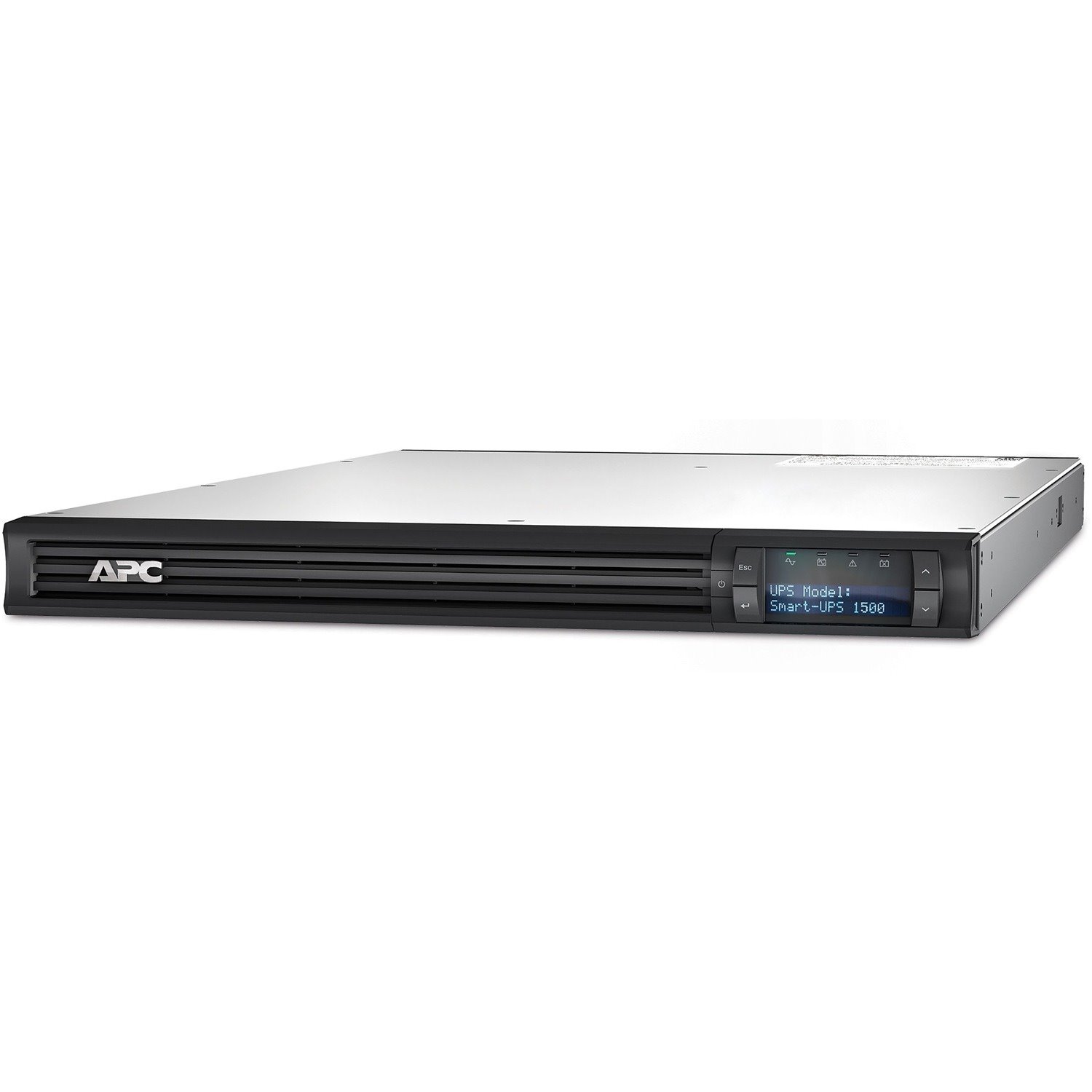 APC Smart-UPS, Line Interactive, 1500VA, Rackmount 1U, 120V, 4x NEMA 5-15R outlets, SmartConnect Port+SmartSlot, AVR, LCD