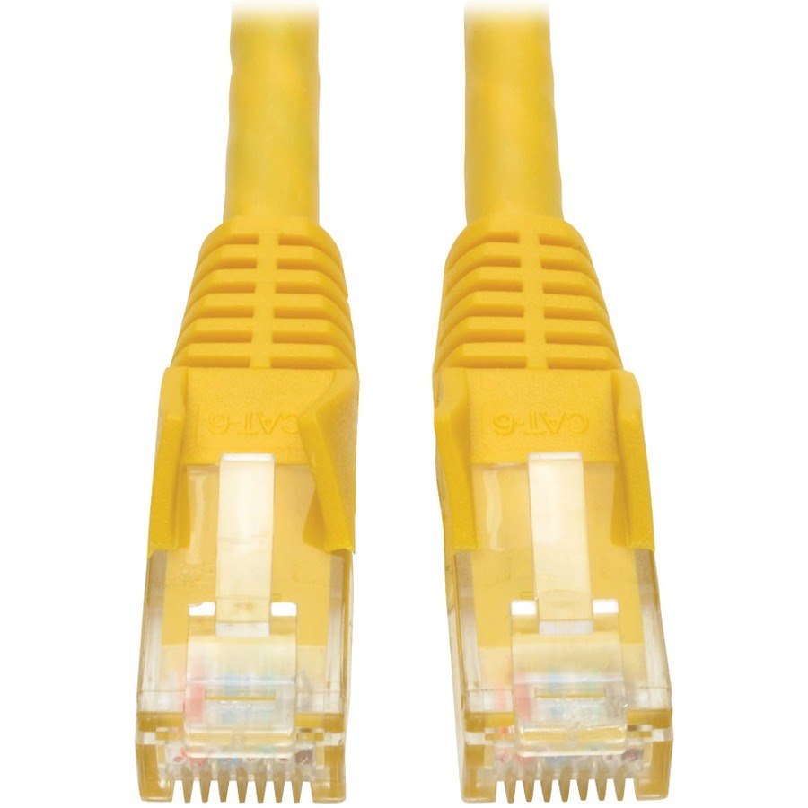 Eaton Tripp Lite Series Cat6 Gigabit Snagless Molded (UTP) Ethernet Cable (RJ45 M/M), PoE, Yellow, 35 ft. (10.67 m)