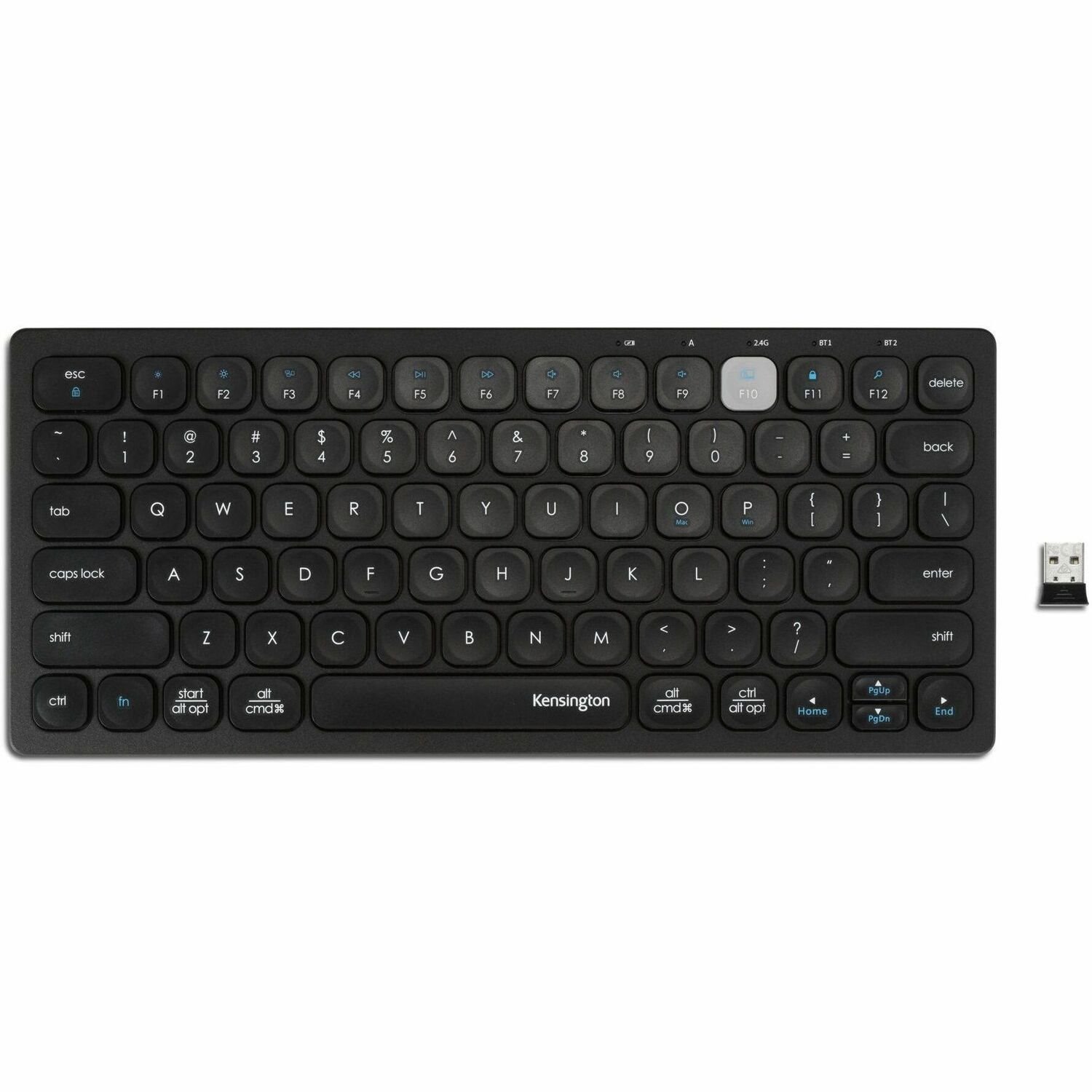 Kensington Multi-Device Dual Wireless Compact Keyboard - Black (Italy)