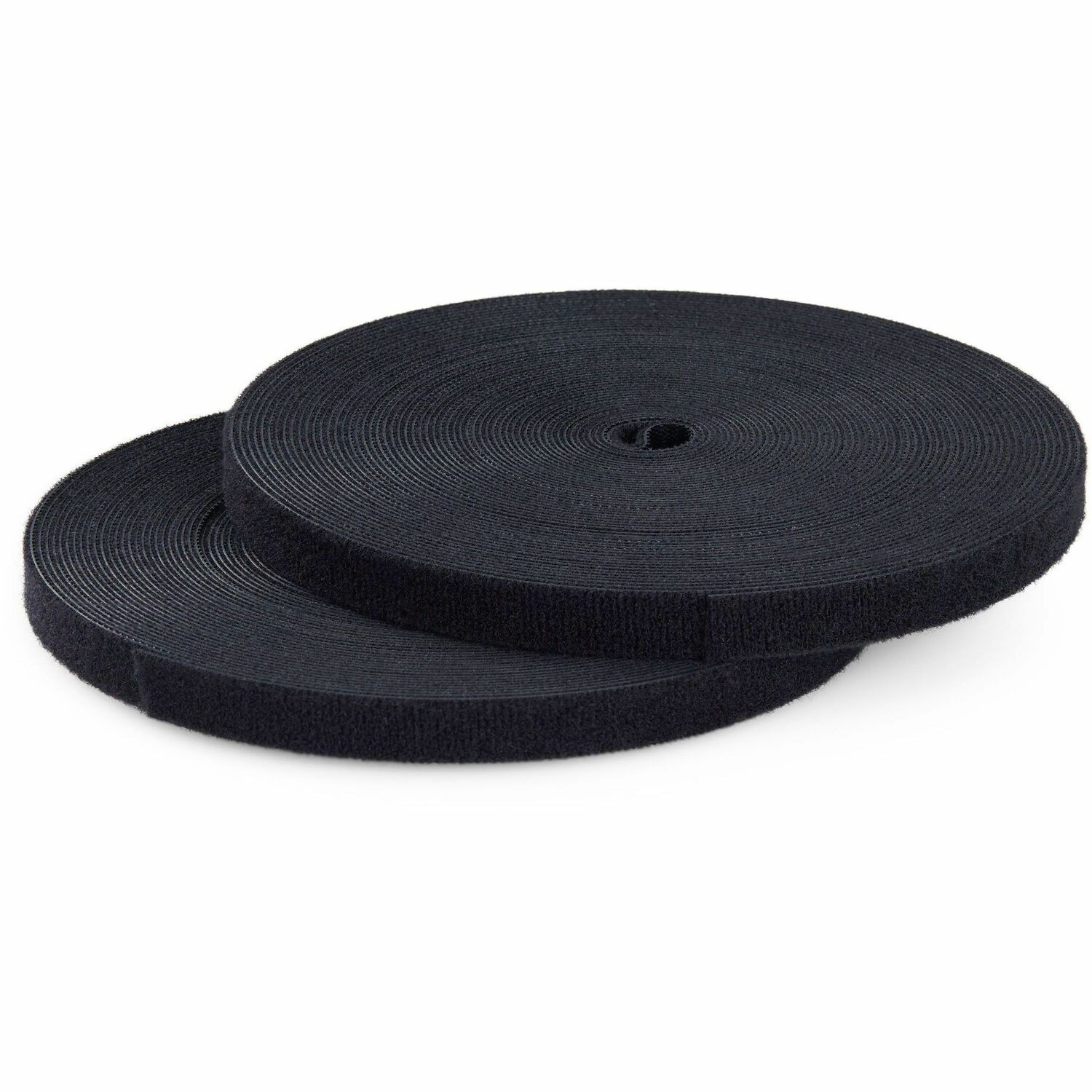 StarTech 2-Pack 50ft (15.2m) Hook and Loop Roll, 0.5in (1.2cm) Wide, Black, Cut-to-Size Reusable Cable Ties, Bulk Roll
