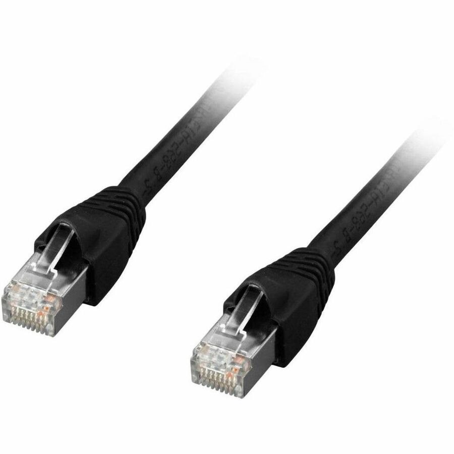 Comprehensive CAT6A Shielded Patch Cable Black 1ft