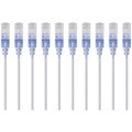 Monoprice 10-Pack, SlimRun Cat6A Ethernet Network Patch Cable, 1ft White