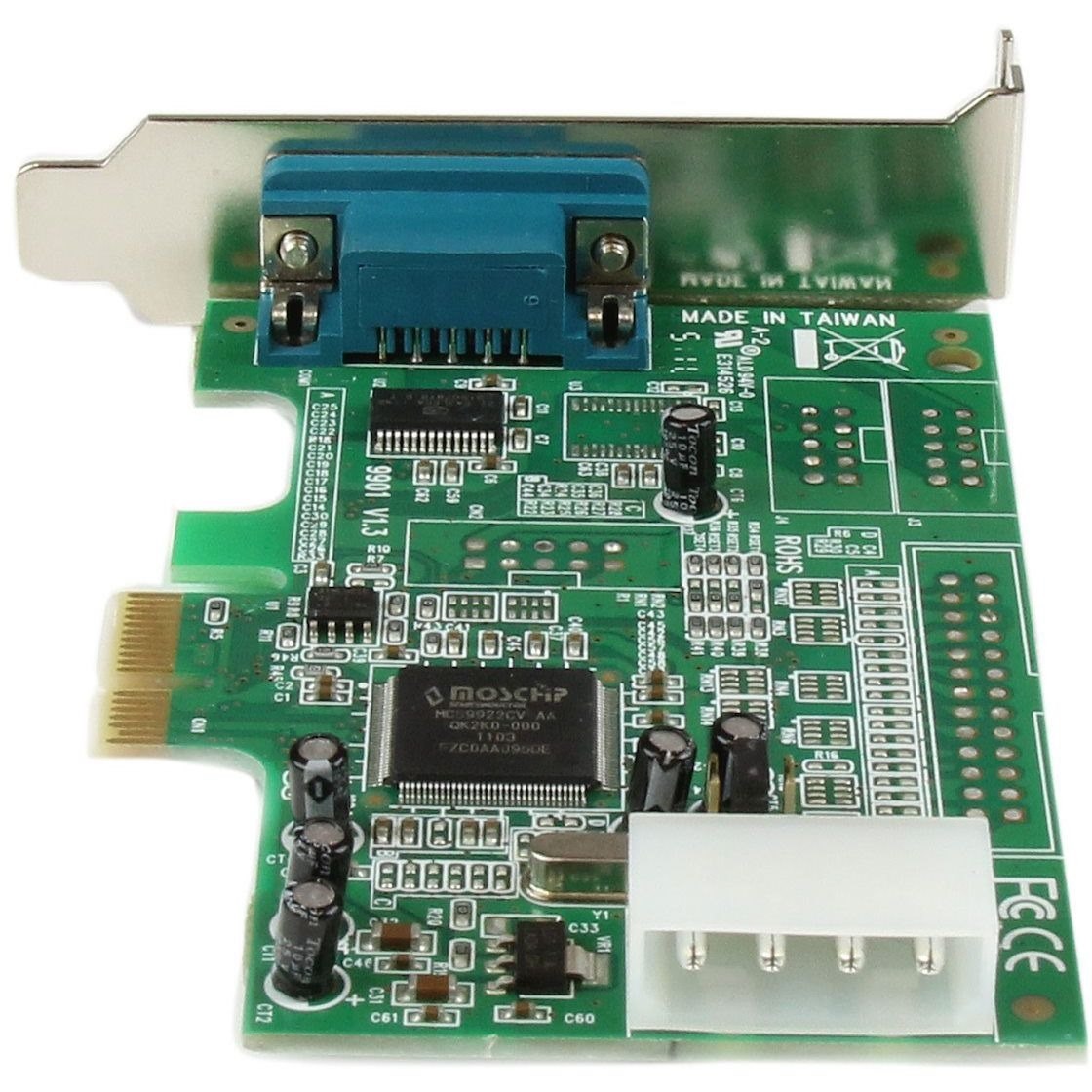 StarTech.com 1-port PCI Express RS232 Serial Adapter Card - PCIe Serial DB9 Controller Card 16550 UART - Low Profile - Windows/Linux