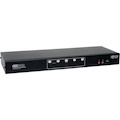 Eaton Tripp Lite Series 4-Port Dual Monitor DVI KVM Switch with Audio and USB 2.0 Hub, Cables included, TAA